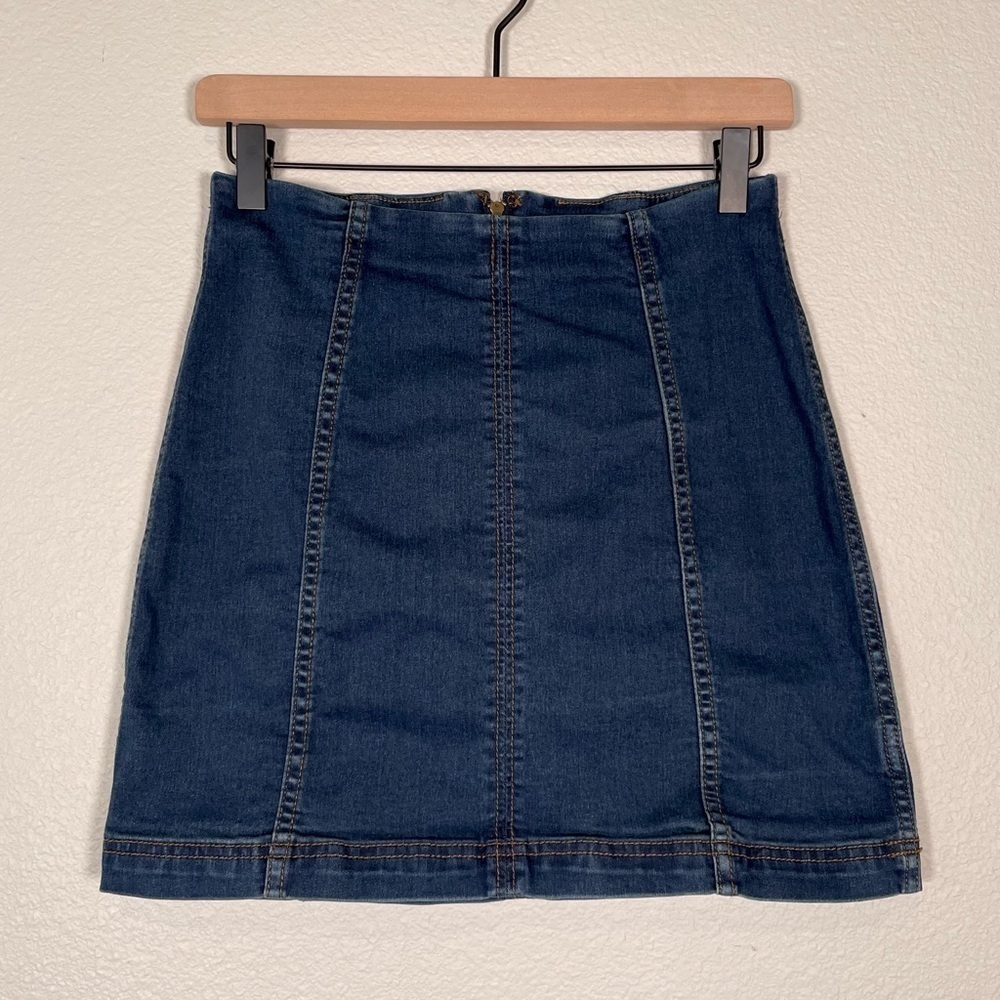 Free People Modern Femme Indigo Skirt - Picture 3 of 7